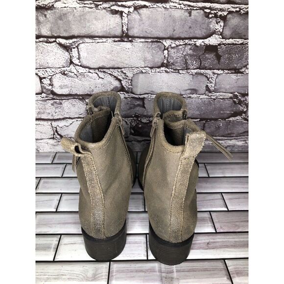 Clarks Metallic Leather Taupe Nevella Devon Zip Ankle Boots Women 7.5M US/38EU - Picture 5 of 16